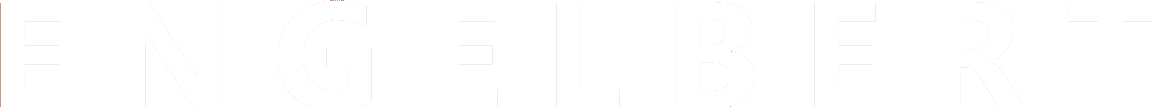 Text in fetter, wei&szlig;er Schrift &bdquo;ENGELBERT&ldquo; auf schwarzem Hintergrund.